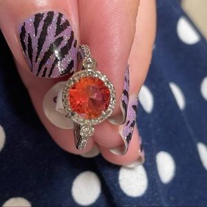 Bomb Party Tangerine Pink Tourmaline ring size 9